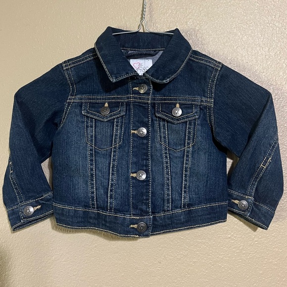 The Children's Place Blue Jean Jacket Classic Style Girls 12-18Mos - Picture 1 of 11